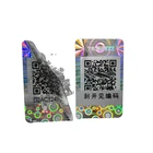 Laser tamper proof anti-counterfeiting 3D hologram label sticker with QR code