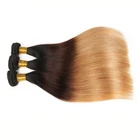 wholesale human ombre hair bundles brazilian green Virgin hair double drawn hair extensions