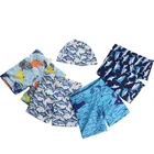Wholesale baby children swimming trunks infant boys and girls sunscreen quick-drying beach pants swimming cap