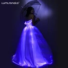2020 New Arrival Wedding Bridal Gown Glow in the Dark Light up Luminous Glowing LED Fiber Optic Wedding Dress