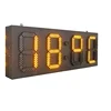 Evershine outdoor led christmas countdown clock 10 inch yellow 4 digits numbers led display board led time and temperature sign
