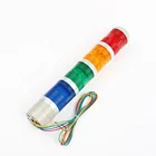 12V 24V 110V 220V 3 layer LED Signal Tower light Flashing led warning light with buzzer