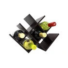 Home Countertop Rustic Style 8 Bottle Holder Pine Wood Wine Racks For Home Use