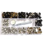 60 sets brass snap button with stainless screw with tools packed with storage box for the yacht and baby's chair