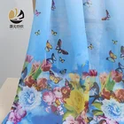 100% Polyester Butterfly Printed Chiffon Fabric Costume Fabric Lady Dress Girl Dress Fabric