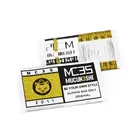 Custom Golden Lurex Metallic Yan Brand Name Private Logo Woven Clothing Label
