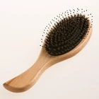 Wooden Hair Scalp Massage Hair Brush Bamboo Handle Boar Bristle Mix Nylon Pin Hair Brush