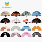Promotional Fan With Fan Hand Fabric Fan Promotional Bamboo Fan Customized Fabric Hand Fan With Your Artwork