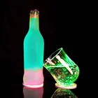 卸売 Pormo カスタム 3 メートル Led Uv RGB スクエアステッカードリンク瓶グローでラウンドライトアップ点滅ライトコースター