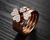 Latest Gold Wedding Ring Jewelry Women Wedding Jewelry Set IP Rose Gold Rings Set for Engagement