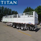 3 axles heavy transport cargo high side fence semi trailer fence flatbed truck trailer with dolly