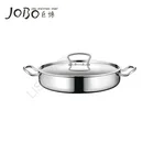 Three-layer steel Short body stainless steel cooking pot with double ears
