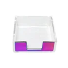 Desktop office organizer custom memo pad acrylic transparent sticky memo notes pad holder