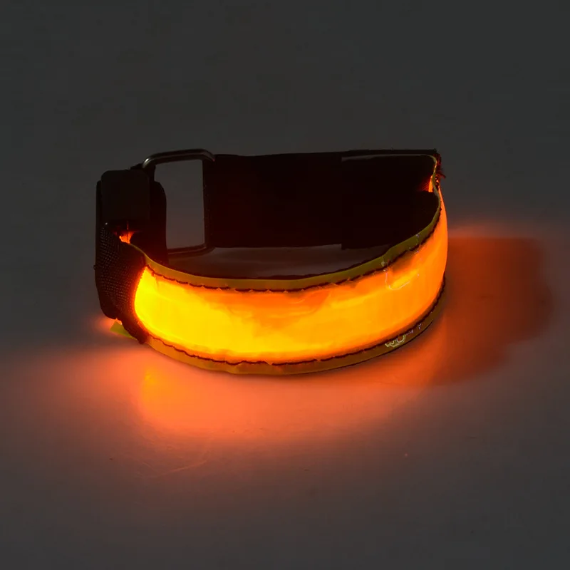 Hand Strap Wristband LED Safety Reflective Light Shine Flash Glowing Luminous Armband Arm Belt Band Wrist Support