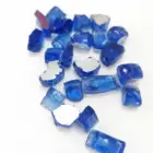 Sapphire blue broken glass reflective fire glass fire pit tempered glass for Fireplace Heater decoration 1/2''
