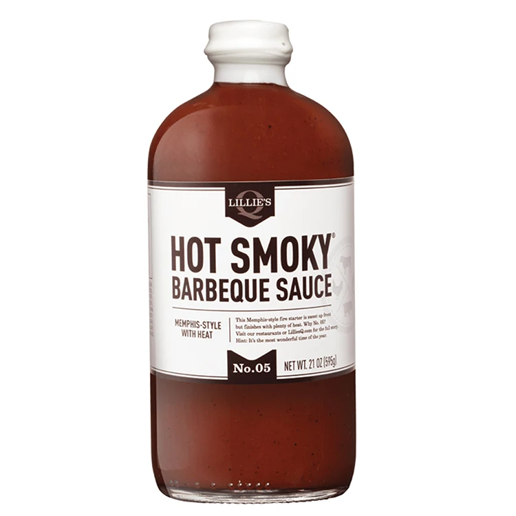 lillie"s q hot smoky barbeque sauce 21oz