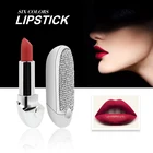 Moq 50 Pieces Custom Your Logo Moisturizing Liquid Lip Gloss Cosmetics 6 Color Beauty Waterproof Matte Lipstick