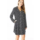 Nightdress Women Long Sleeve Pajamas Sleepwear Sexy Nightdress Print Nightwear