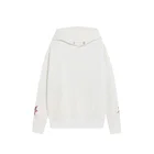 Print Original Solid Long Sleeve Drop Shoulder Knitted White Cuff Print Hoodie Sweatshirt For Unisex