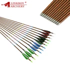 ID4.2mm Spine500-800 Recurve Bow archery shooting carbon arrows hunting 3'' Turkey feather bow arrows