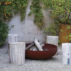 Pot Fire Diameter 80cm Corten Steel Metal Water Pot Fire Pit