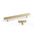 HJY Gold Knurled cabinet knobs Kitchen handles Drawer Pull Knob Furniture Door Hardware Wardrobe Dresser Handle