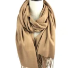 Scarf With Unisex Super Soft Cashmere Feel Scarf With Tassel Solid Color Warm Shawl
