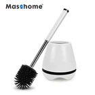 Masthome トップ販売効率的なソフト TPR 簡潔なシリコーン立ちとトイレブラシ浴室クリーニングためのホルダーセット