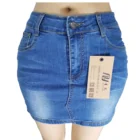 Ladies Denim miniskirt sexy skirt stretch denim skirt
