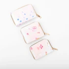Free Shipping Candy Color PU Leather Ladies Short Wallet With Coin Pocket
