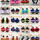 Fox Slides With Fur Wholesale Indoor Women Real Raccoon Mink Sandals Fox Fur Slides Slippers With Custom Logo