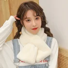 Rabbit Scarf Wholesale Women's Fall/winter All-match Plush Thermal Collar Faux Rabbit Fur Scarf