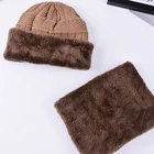 Wholesale promotional winter beanie scarf and hat set