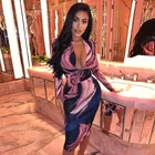 Long Sleeve Dress 2020 Long Sleeve Tie Tye V-neck Sexy Midi Dress Women Streetwear Party Outfits
