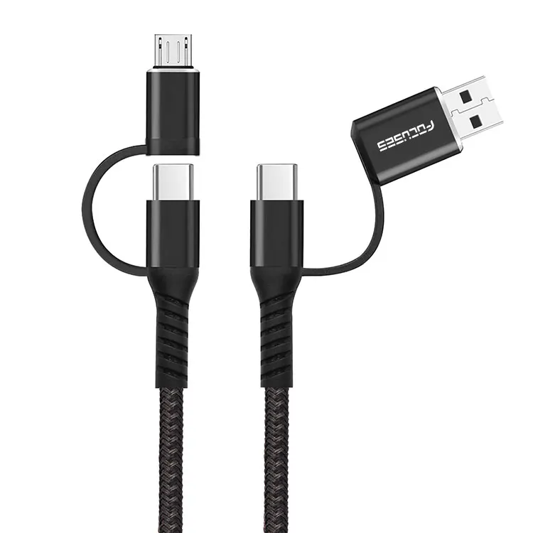 Focuses 3.5A Fast Charging 4 in 1 Universal Cable for iPhone Micro USB-C C Type USB Cable - ANKUX.COM