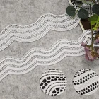 7 cm silk embroidery lace clothing accessories collar lace embroidery factory water-soluble lace