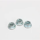 China fastener zinc plated hex nylon lock hex flange nut