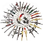Hot Game Eat Chicken Jedi Great Escape Custom Logo Printed Metal Zinc Alloy Weapon Pan Helmet Gun Keychain