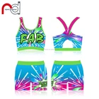 kidsCheerleading uniform cheer dance costumes crop top and short sports bra and panty sets