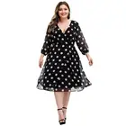 sexy deep V-neck summer hawaiian beautiful empire waist floral print ladies' big size plus size dresses