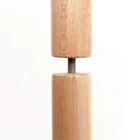 Folded New Design Smooth Surface Natural Color Solid Wooden Standing Coat Rack