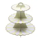 2020 gilded three-layer disposable dessert table multi-layer creative snack stand paper cake stand set wedding