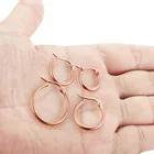 Hoop Earrings Fashion S925 Silver Double Ring Lovely Women's Hoop Earrings