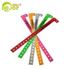 L shape Neon Color Festival Items Wrist Band Vinyl Plastic Wristband Custom Logo Fluorescent Repellent PVC Bracelet