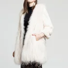 new arrival autumn winter wholesale loose coat ladiues plus size real fur women Wool coat