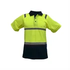 Fluorescent Reflective Tshirt High Visibility 100% Cotton Safety Green Polo Shirt Reflective Fluorescent T-shirt