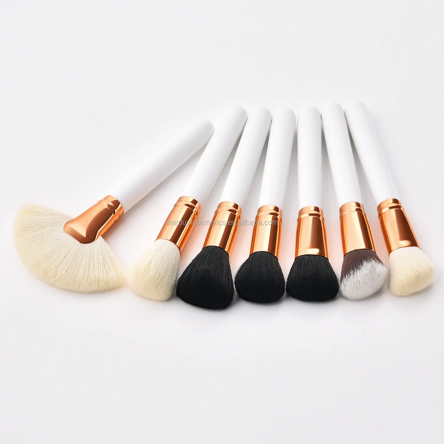 7 pcs smudge brush style makeup brush set synthetic brush set