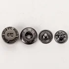 New fashion matt black metal snap button acrylic button for leather