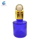 Blue Glass Bottle Glassglassglass 30ML BLUE AMBER CUSTOM LOGO PERFUME OIL GLASS BOTTLE
