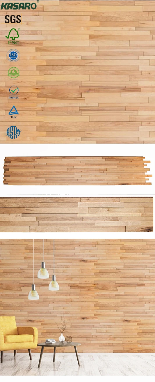 Solid wood decorative wall covering panels 3D wall panel